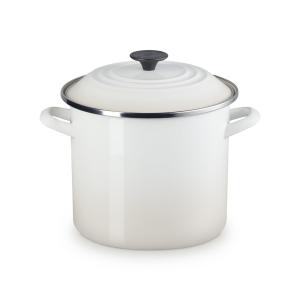 Le Creuset 8Qt Enamel On Steel Covered Stockpot Meringue 2 Le Creuset 8Qt Enamel On Steel Covered Stockpot Meringue 2