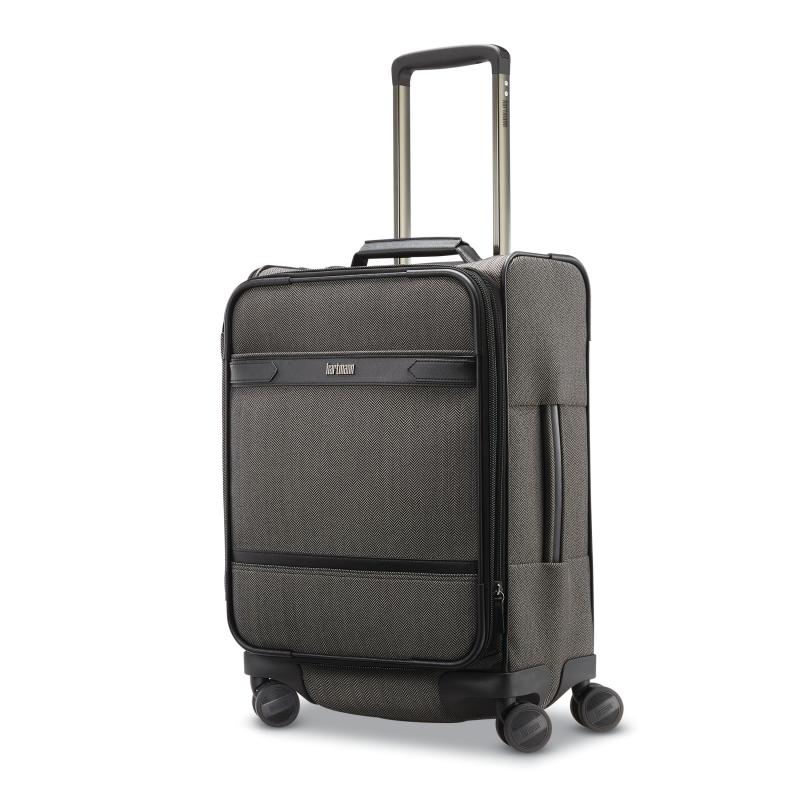 Hartmann Herringbone Deluxe Domestic Carry On Expandable Spinner Luggage - Black Herringbone 2 Hartmann Herringbone Deluxe Domestic Carry On Expandable Spinner Luggage - Black Herringbone 2