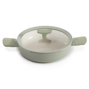 BergHoff Leo Balance Ns Ceramic Sauté Pan 10.25", 3.1Qt. w/Glass Lid, Recycled Aluminum, Sage 2 BergHoff Leo Balance Ns Ceramic Sauté Pan 10.25", 3.1Qt. w/Glass Lid, Recycled Aluminum, Sage 2