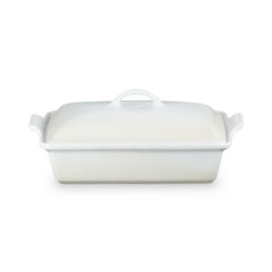 Le Creuset 4Qt Heritage Stoneware Covered Rectangular Casserole - Meringue 2 Le Creuset 4Qt Heritage Stoneware Covered Rectangular Casserole - Meringue 2