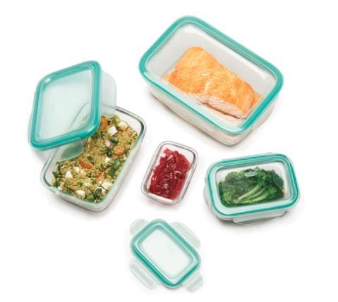 OXO Good Grips 8pc SNAP Glass Rectangle Container Set 2 OXO Good Grips 8pc SNAP Glass Rectangle Container Set 2