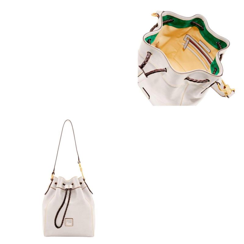 Dooney & Bourke Ecru Florentine Hattie Drawstring 2 Dooney & Bourke Ecru Florentine Hattie Drawstring 2