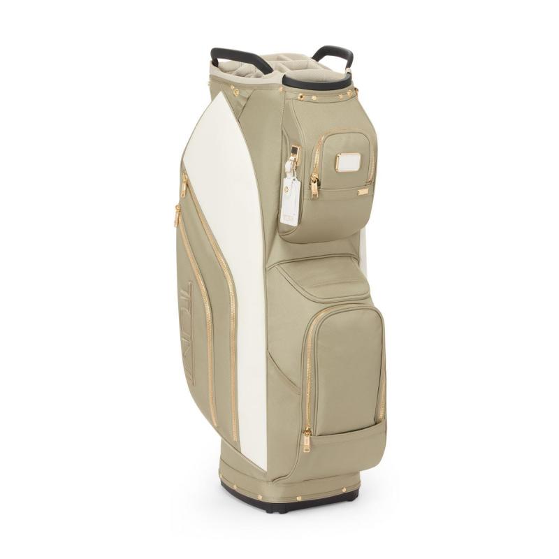 Tumi Alpha Golf Cart Bag- Off White/Tan 2 Tumi Alpha Golf Cart Bag- Off White/Tan 2