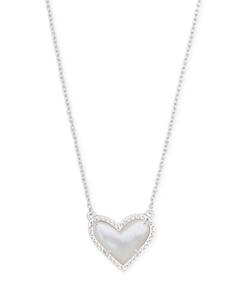 Kendra Scott Ari Heart Short Silver Pendant Necklace 2 Kendra Scott Ari Heart Short Silver Pendant Necklace 2