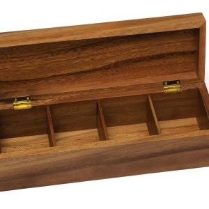 Lipper Acacia 4 Section Tea Box 1 Lipper Acacia 4 Section Tea Box 1