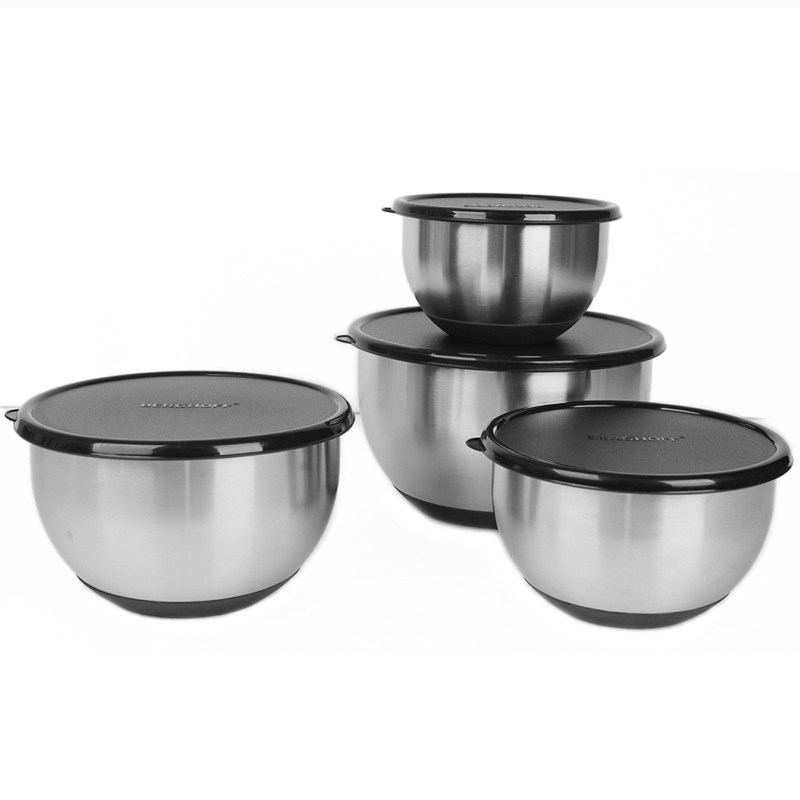 BergHoff Essentials 8Pc 18/10 Ss Mixing Bowl Set With Lids, Geminis 2 BergHoff Essentials 8Pc 18/10 Ss Mixing Bowl Set With Lids, Geminis 2