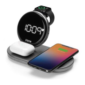iHome Powerboost Compact Alarm Clock W/ Qi Usb And Apple Watch Charging 2 iHome Powerboost Compact Alarm Clock W/ Qi Usb And Apple Watch Charging 2