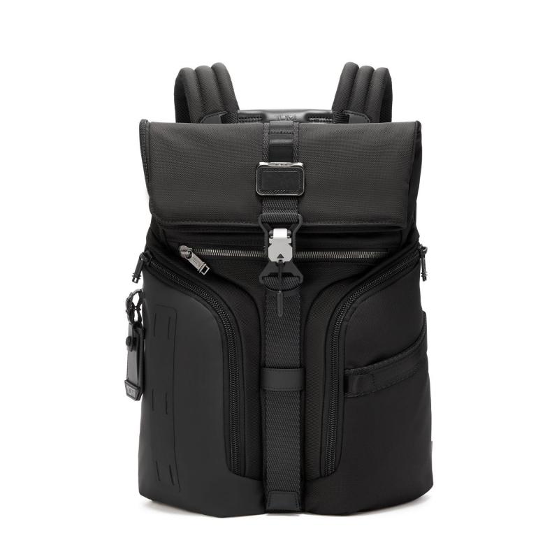 Tumi Alpha Bravo Logistics Flap Lid Backpack- Black 2 Tumi Alpha Bravo Logistics Flap Lid Backpack- Black 2