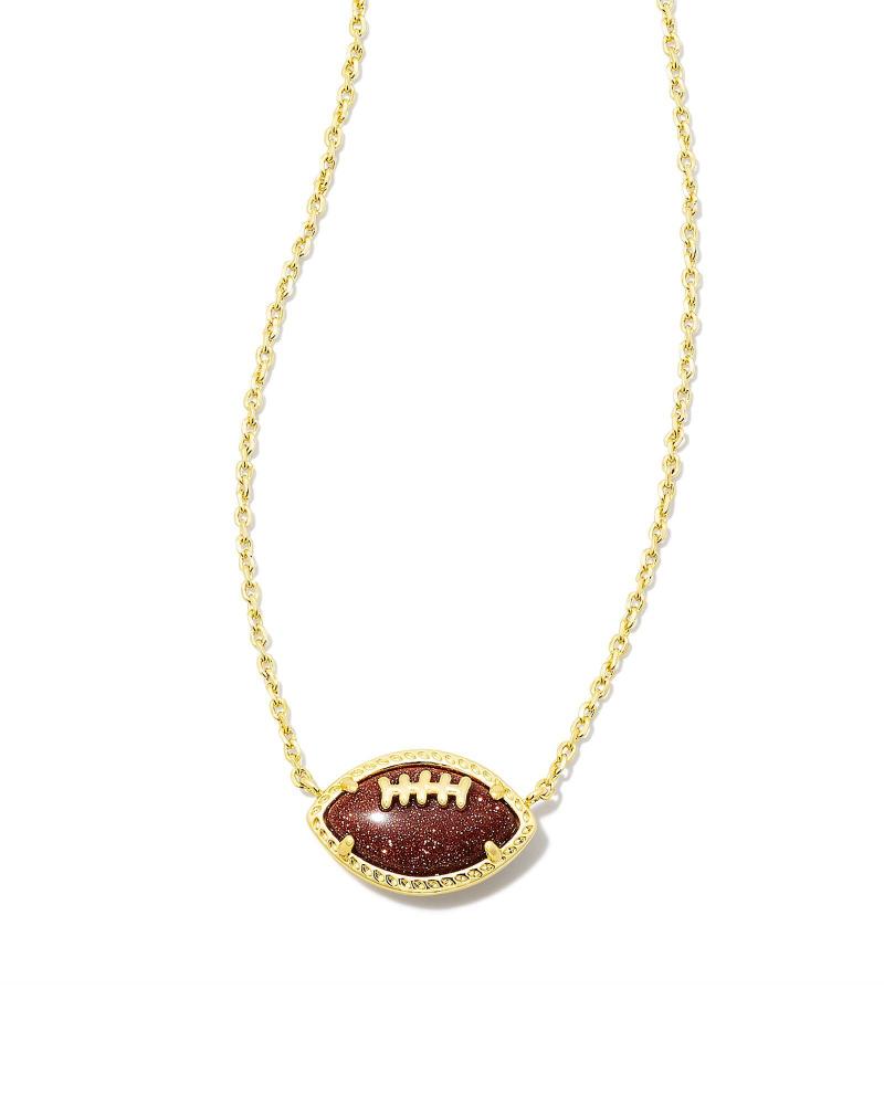 Kendra Scott Football Short Pendant Necklace - Orange Goldstone 2 Kendra Scott Football Short Pendant Necklace - Orange Goldstone 2