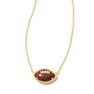 Kendra Scott Football Short Pendant Necklace - Orange Goldstone 2 Kendra Scott Football Short Pendant Necklace - Orange Goldstone 2