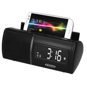 Jensen® Bluetooth Clock Radio w/ USB Charging, FM Radio, 1" Display, and Built-in Microphone 1 Jensen® Bluetooth Clock Radio w/ USB Charging, FM Radio, 1" Display, and Built-in Microphone 1