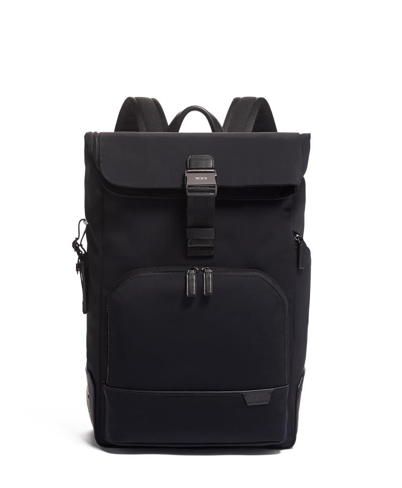 Tumi Harrison Osborn Roll Top Backpack- Black 2 Tumi Harrison Osborn Roll Top Backpack- Black 2