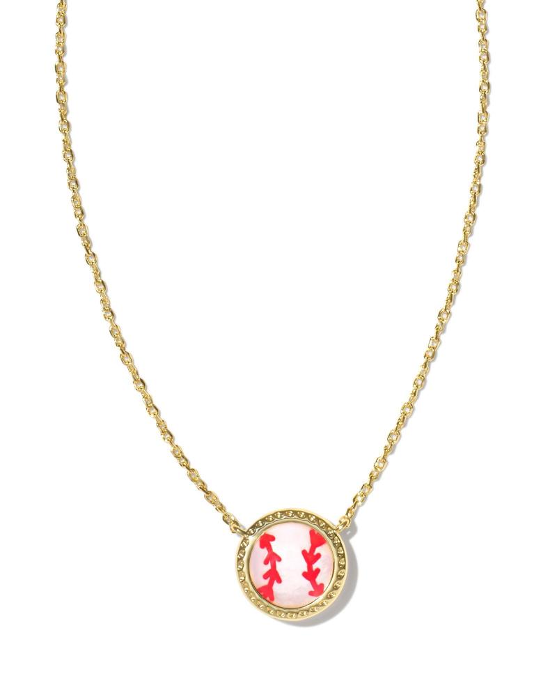 Kendra Scott Baseball Short Pendant Necklace - Gold 2 Kendra Scott Baseball Short Pendant Necklace - Gold 2