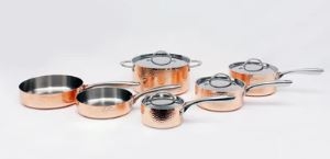 BergHoff® Vintage Collection 10 Piece Hammered Copper Cookware Set 1 BergHoff® Vintage Collection 10 Piece Hammered Copper Cookware Set 1