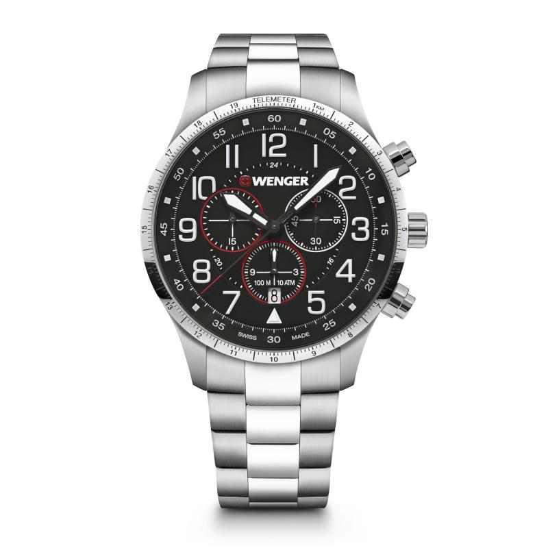 Victorinox Swiss Army Corporate Gifts Attitude Large Black Dial Chronograph Stainless Steel Watch 2 Victorinox Swiss Army Corporate Gifts Attitude Large Black Dial Chronograph Stainless Steel Watch 2