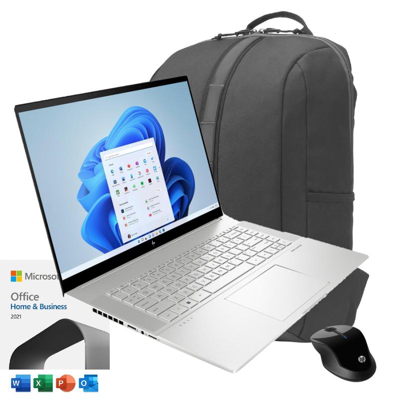Hewlett Packard Envy Intel 16" Notebook + Microsoft Office 2021, Wireless Mouse & Backpack 2 Hewlett Packard Envy Intel 16" Notebook + Microsoft Office 2021, Wireless Mouse & Backpack 2