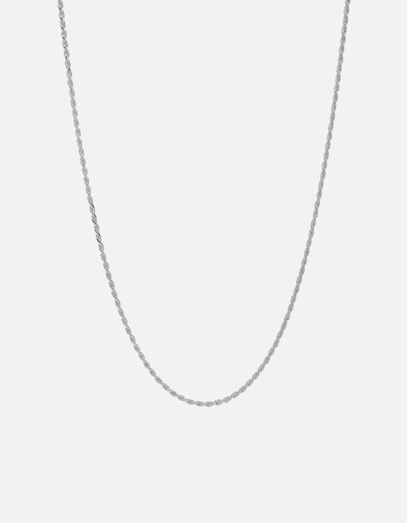 Miansai Rope Chain Necklace Men%27s - Polished Silver 2 Miansai Rope Chain Necklace Men%27s - Polished Silver 2