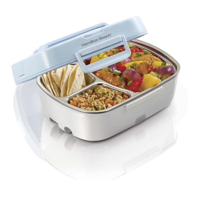 Hamilton Beach Lunch %27N Go Portable Food Warmer, Electric Lunch Box For Adults, Includes Fork, Spoon 2 Hamilton Beach Lunch %27N Go Portable Food Warmer, Electric Lunch Box For Adults, Includes Fork, Spoon 2