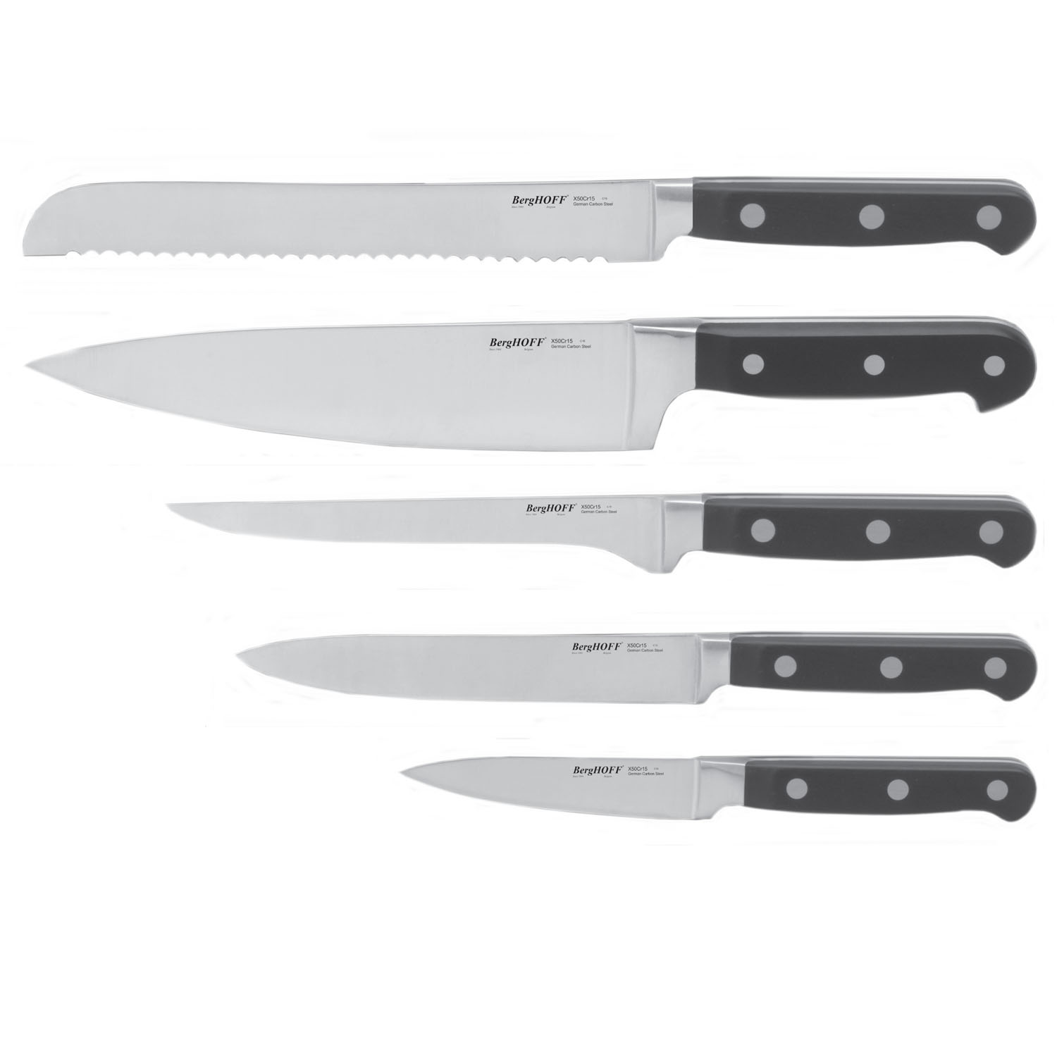 BergHoff Contempo 5Pc German Steel Knife Set 2
