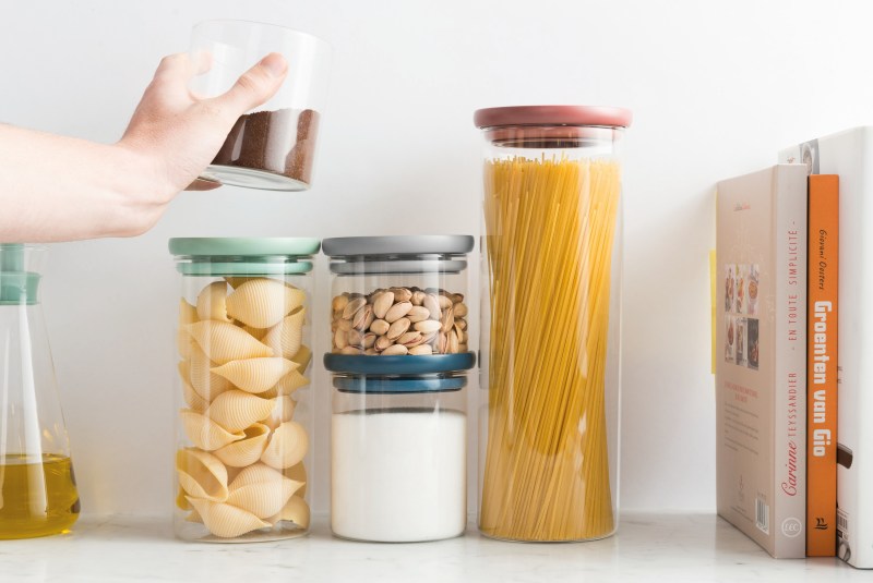 BergHoff Leo Glass Food Container/Spoon, 5"X5", Gray 2 BergHoff Leo Glass Food Container/Spoon, 5"X5", Gray 2