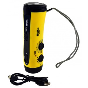 Kaito Emergency Hand Crank Dynamo 5-LED Flashlight with Weather Radio 1 Kaito Emergency Hand Crank Dynamo 5-LED Flashlight with Weather Radio 1