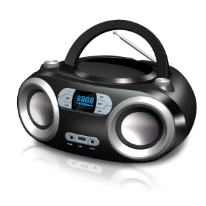 Supersonic® Bluetooth® CD/MP3 Boombox (Black) 1 Supersonic® Bluetooth® CD/MP3 Boombox (Black) 1