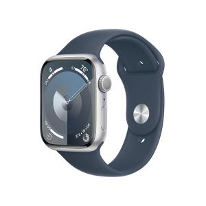 Apple Watch Series 9 Gps 45Mm Silver Aluminum Case W/ Storm Blue M/L Sport Band 2 Apple Watch Series 9 Gps 45Mm Silver Aluminum Case W/ Storm Blue M/L Sport Band 2