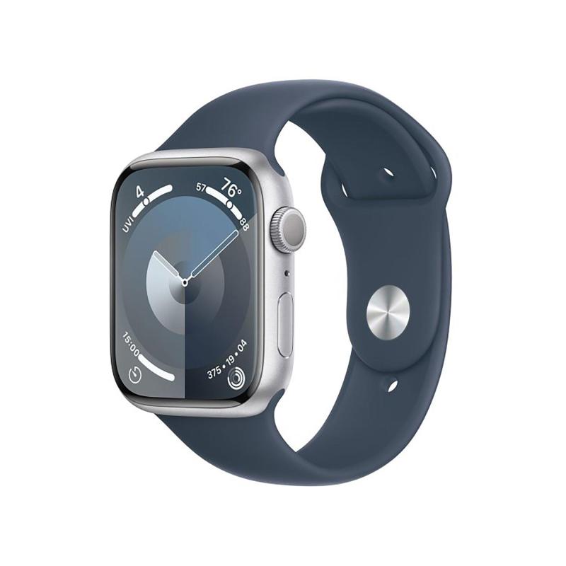 Apple Watch Series 9 Gps 45Mm Silver Aluminum Case W/ Storm Blue M/L Sport Band 2 Apple Watch Series 9 Gps 45Mm Silver Aluminum Case W/ Storm Blue M/L Sport Band 2