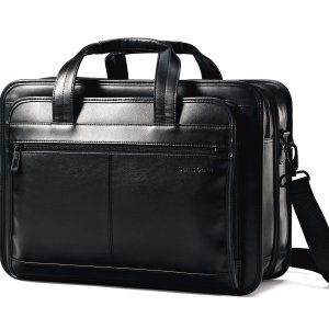 Samsonite® Leather Expandable Business Case - Black 2 Samsonite® Leather Expandable Business Case - Black 2