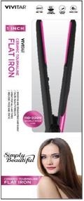 VivitarĀ® Pink Ceramic Tourmaline Hair Iron 1 VivitarĀ® Pink Ceramic Tourmaline Hair Iron 1