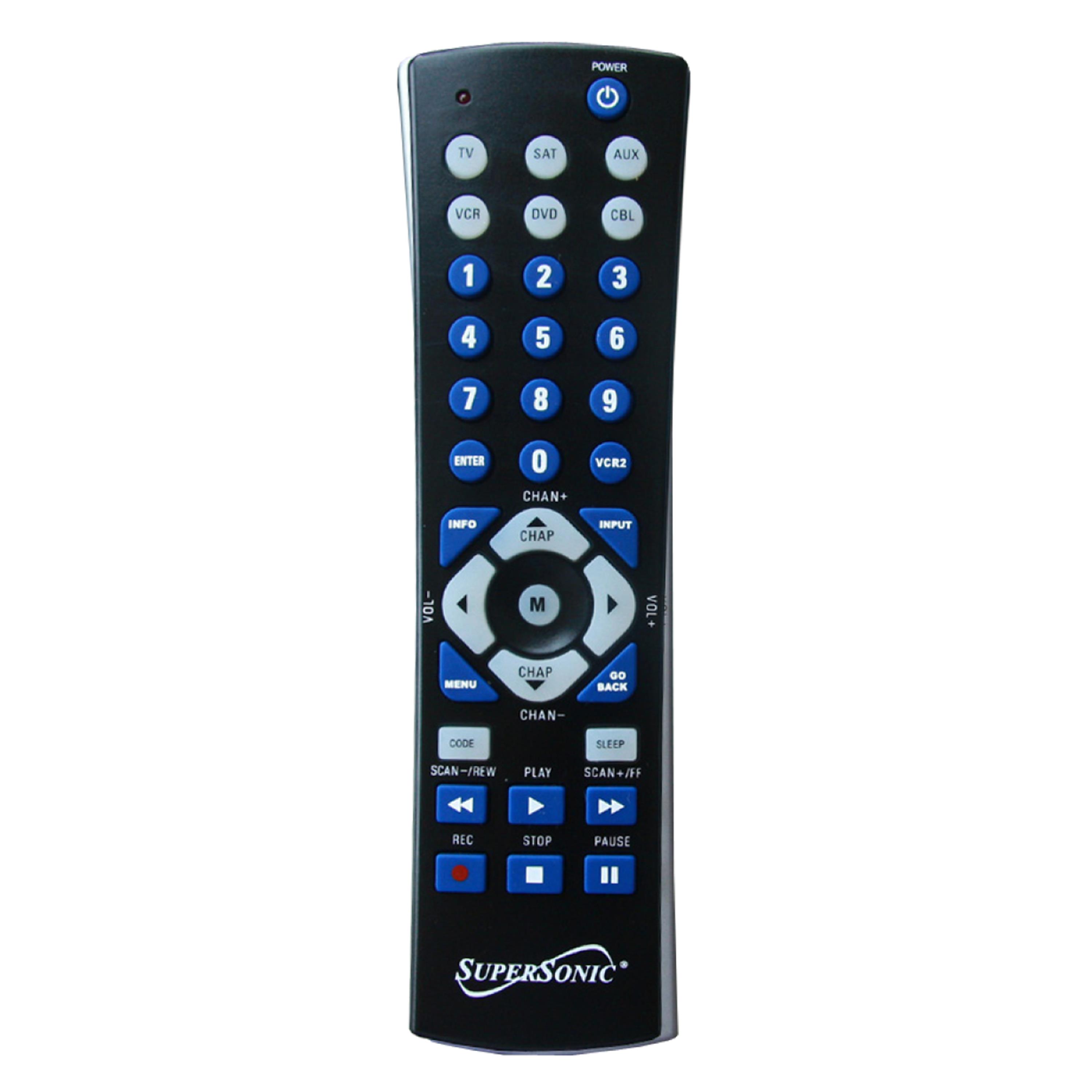 Supersonic® Universal Remote Control (Black) 1 Supersonic® Universal Remote Control (Black) 1