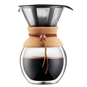 Bodum Pour Over 8 Cup Double Wall Coffeemaker W/ Cork Band 2 Bodum Pour Over 8 Cup Double Wall Coffeemaker W/ Cork Band 2