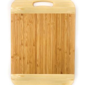 BergHoff Bamboo Rectangular Handled Cutting Board Two-Tone, 14.2X9.9X0.7" 2 BergHoff Bamboo Rectangular Handled Cutting Board Two-Tone, 14.2X9.9X0.7" 2