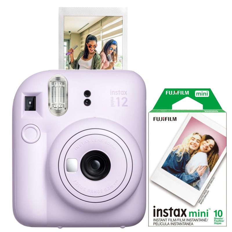 FujiFilm Instax Mini 12 Instant Camera W/ 10 Count Film Lilac Purple 2 FujiFilm Instax Mini 12 Instant Camera W/ 10 Count Film Lilac Purple 2