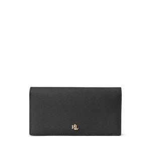 Ralph Lauren Crosshatch Leather-Slim Wallet - Black 2 Ralph Lauren Crosshatch Leather-Slim Wallet - Black 2