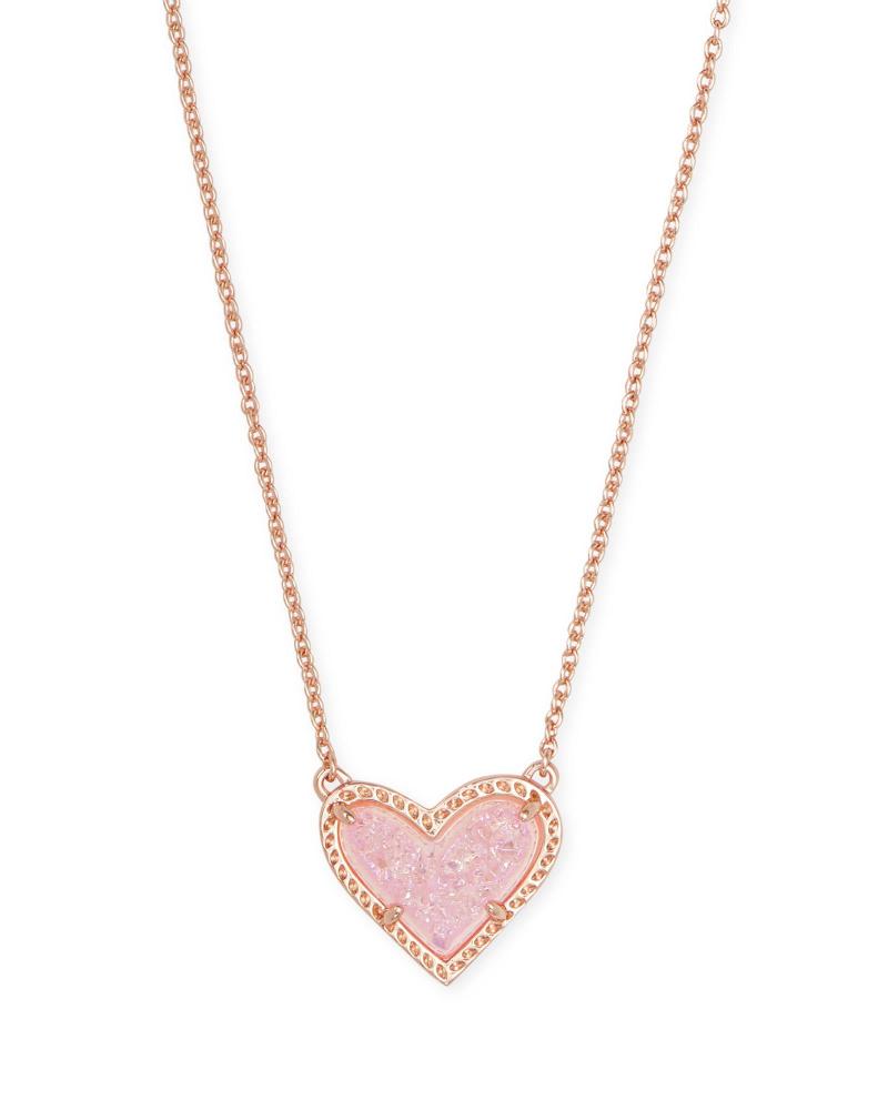 Kendra Scott Ari Heart Short Pendant Necklace - Rose Gold 2 Kendra Scott Ari Heart Short Pendant Necklace - Rose Gold 2