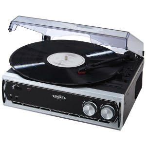 Jensen® 3-Speed Stereo Turntable w/ Built-in Speakers & Speed Adjustment (MP3 Conversion) 1 Jensen® 3-Speed Stereo Turntable w/ Built-in Speakers & Speed Adjustment (MP3 Conversion) 1