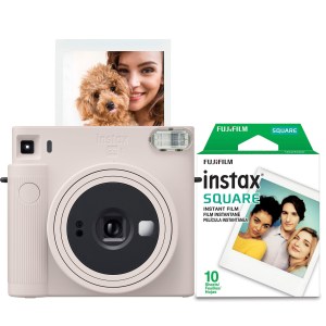 FujiFilm Instax Square Sq1 Instant Camera W/ 10 Count Film Chalk White 2 FujiFilm Instax Square Sq1 Instant Camera W/ 10 Count Film Chalk White 2