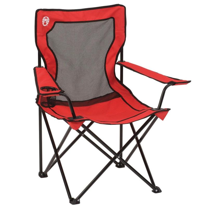 Coleman Broadband Mesh Quad Chair Red 2 Coleman Broadband Mesh Quad Chair Red 2