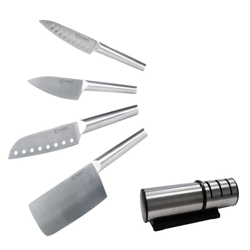 BergHoff Straight 5Pc Santoku Knife Set/Sharpener 2 BergHoff Straight 5Pc Santoku Knife Set/Sharpener 2