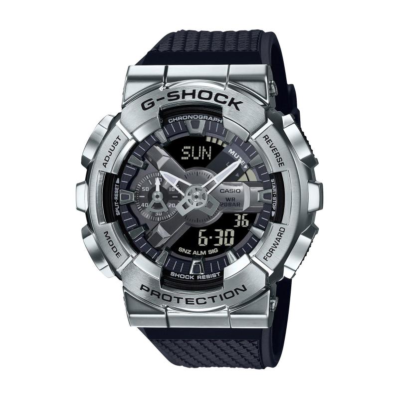 G-Shock Men%27s G-Shock Ana-Digi Silver-Tone & Black Resin Watch 2 G-Shock Men%27s G-Shock Ana-Digi Silver-Tone & Black Resin Watch 2