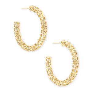 Kendra Scott Maggie Small Hoop Earrings - Gold 2 Kendra Scott Maggie Small Hoop Earrings - Gold 2