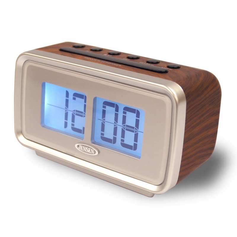 Jensen® AM/FM Dual Alarm Clock with Digital Retro "Flip" Display 1 Jensen® AM/FM Dual Alarm Clock with Digital Retro "Flip" Display 1