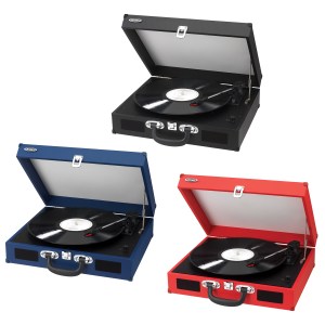 Jensen® Portable 3-Speed Stereo Turntable w/ Built-in Speakers 1 Jensen® Portable 3-Speed Stereo Turntable w/ Built-in Speakers 1