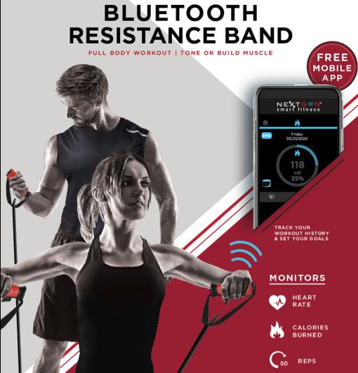 VivitarĀ® NextGen Bluetooth Resistance Band 1 VivitarĀ® NextGen Bluetooth Resistance Band 1