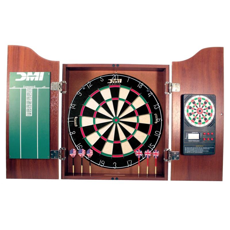 Escalade Sports Dmi Sports - Dartboard Cabinet With Electronic Scorer - Light Cherry 2 Escalade Sports Dmi Sports - Dartboard Cabinet With Electronic Scorer - Light Cherry 2