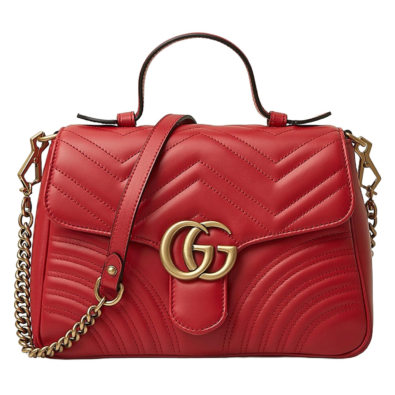 Gucci Gg Marmont Small Red Top Handle Bag 2 Gucci Gg Marmont Small Red Top Handle Bag 2