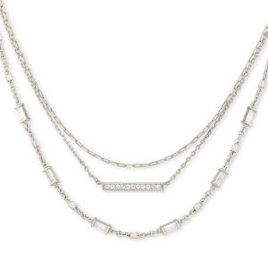Kendra Scott Addison Multi Strand Necklace - Rhodium Silver 2 Kendra Scott Addison Multi Strand Necklace - Rhodium Silver 2