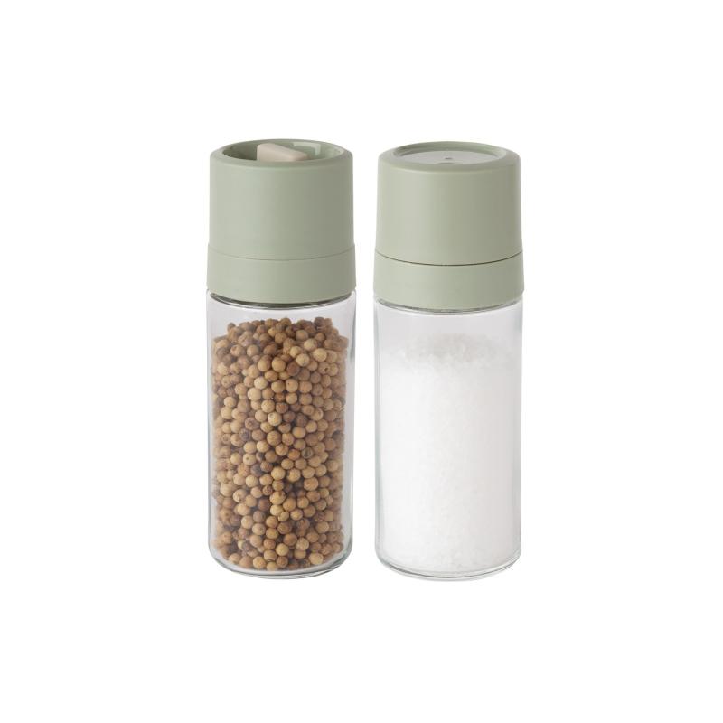 BergHoff Leo Balance Glass 2Pc Cov Grinder And Shaker Set, Recycled 2 BergHoff Leo Balance Glass 2Pc Cov Grinder And Shaker Set, Recycled 2