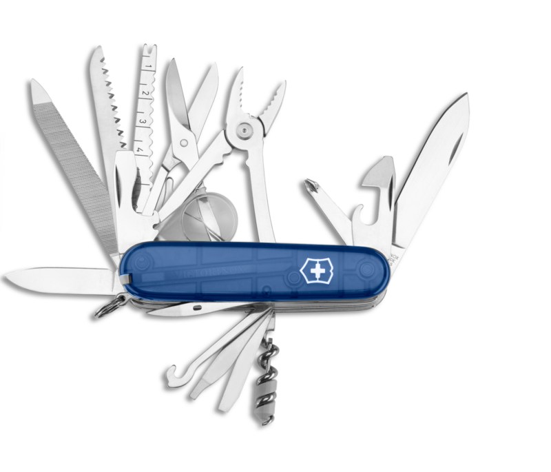 Victorinox Swiss Army Corporate Gifts Knife Swiss Champ- Translucent Sapphire 2 Victorinox Swiss Army Corporate Gifts Knife Swiss Champ- Translucent Sapphire 2